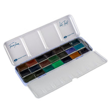 Load image into Gallery viewer, White Nights Extra Fine Artists Grade Professional Watercolors set 21 Full Pans Granulation Colors, Metal Case by Nevskaya Palitra
