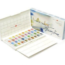 Load image into Gallery viewer, Watercolor set &quot;white nights&quot; 36 colours full pans set plastic box
