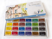 Load image into Gallery viewer, Watercolor set &quot;sonnet&quot; 24 colours full pans set carton box
