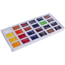 Load image into Gallery viewer, Watercolor set &quot;sonnet&quot; 24 colours full pans set carton box
