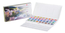 Load image into Gallery viewer, Watercolor set &quot;white nights&quot; 36 colours full pans set plastic box iws unique colour sheme
